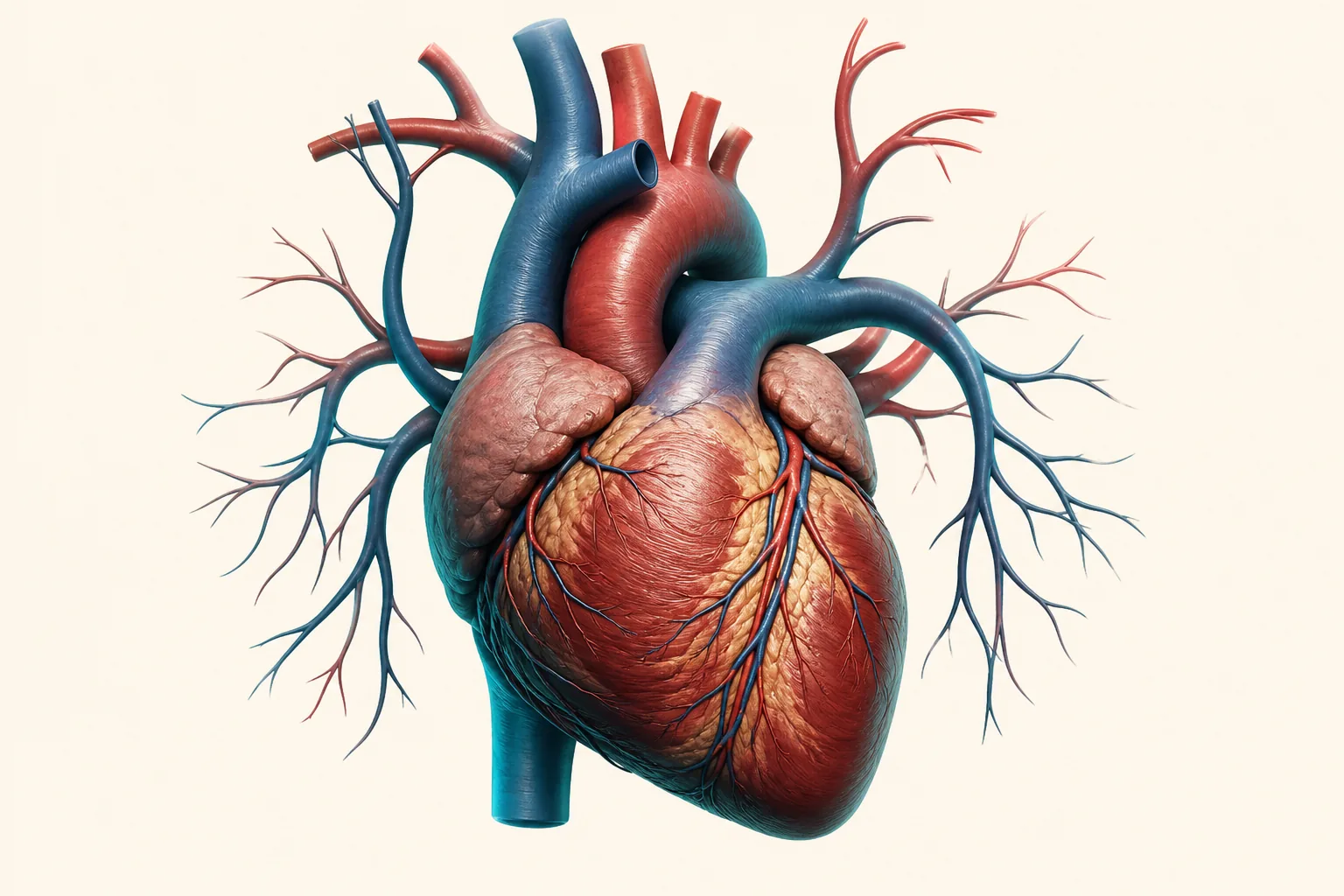 Ilustração educativa de sistema cardiovascular.