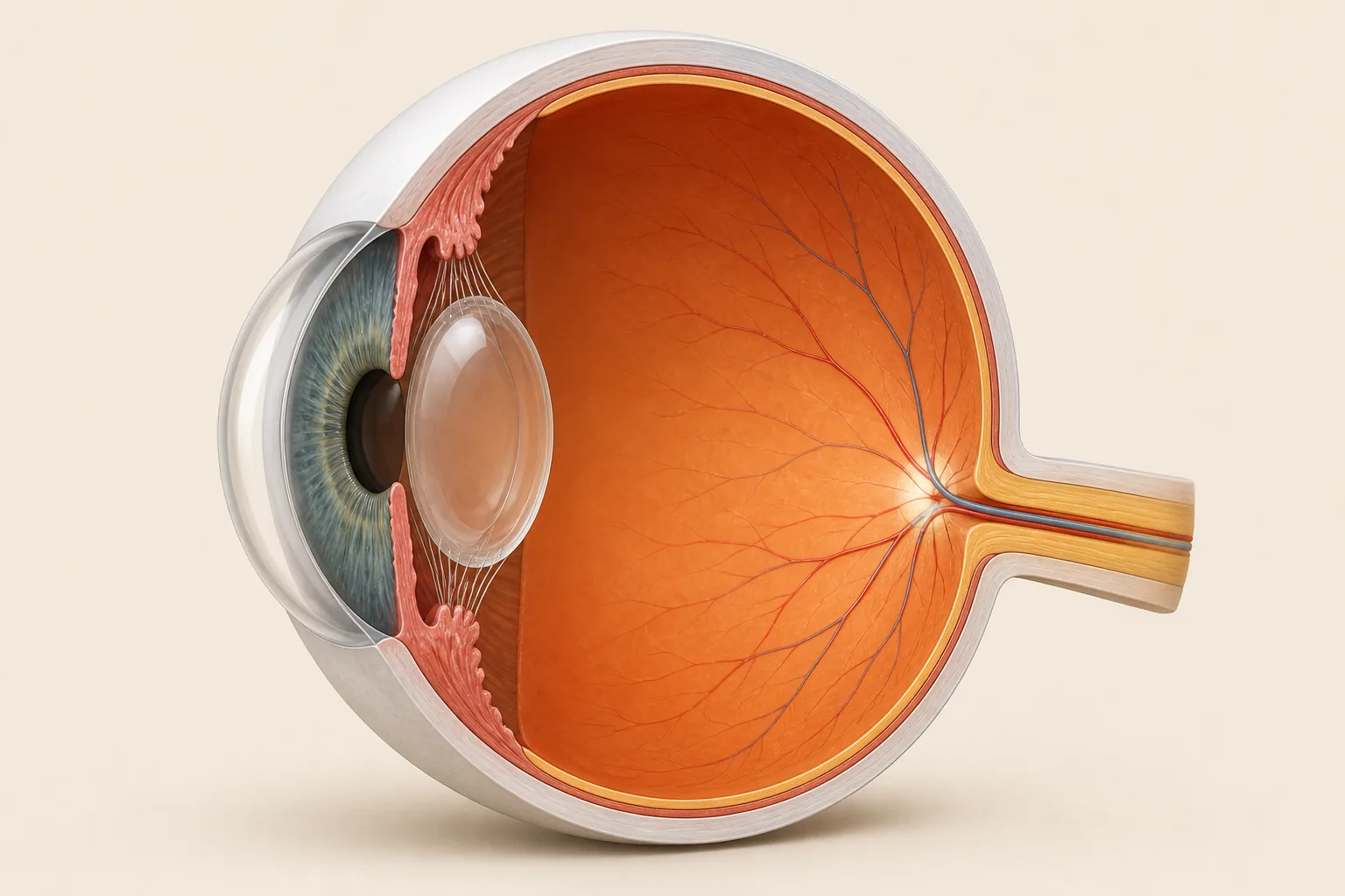 Ilustração educativa de olhos.